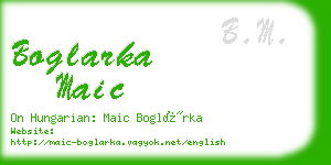 boglarka maic business card